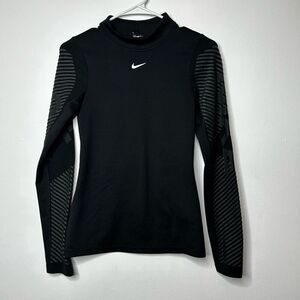 Nike Therma-FITADV Black Long Sleeve Workout Top Size S Athletic Athleisure Fall